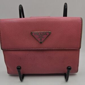 Prada Pink Textured Women's Wallet